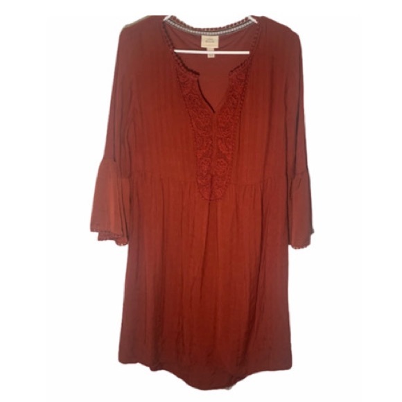 Knox Rose Dresses & Skirts - Knox Rose Boho Style Tunic.  Burgundy. Size L